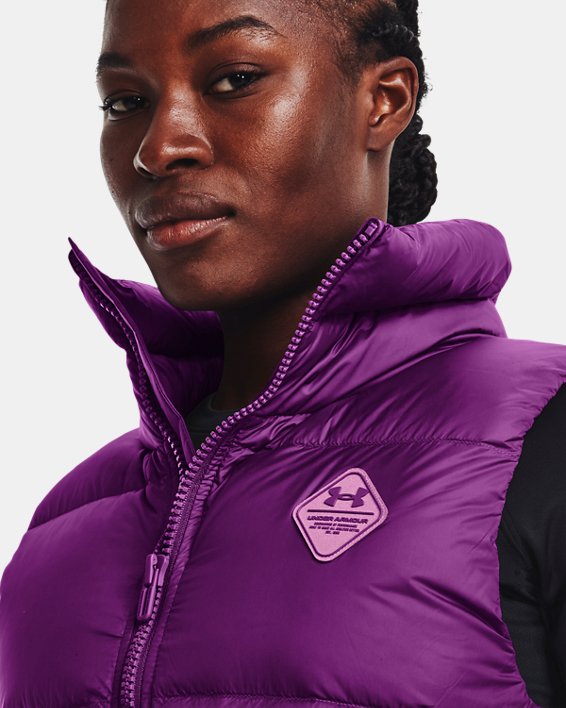 Women's UA Storm ColdGear® Infrared Down Vest, Purple, pdpMainDesktop image number 3